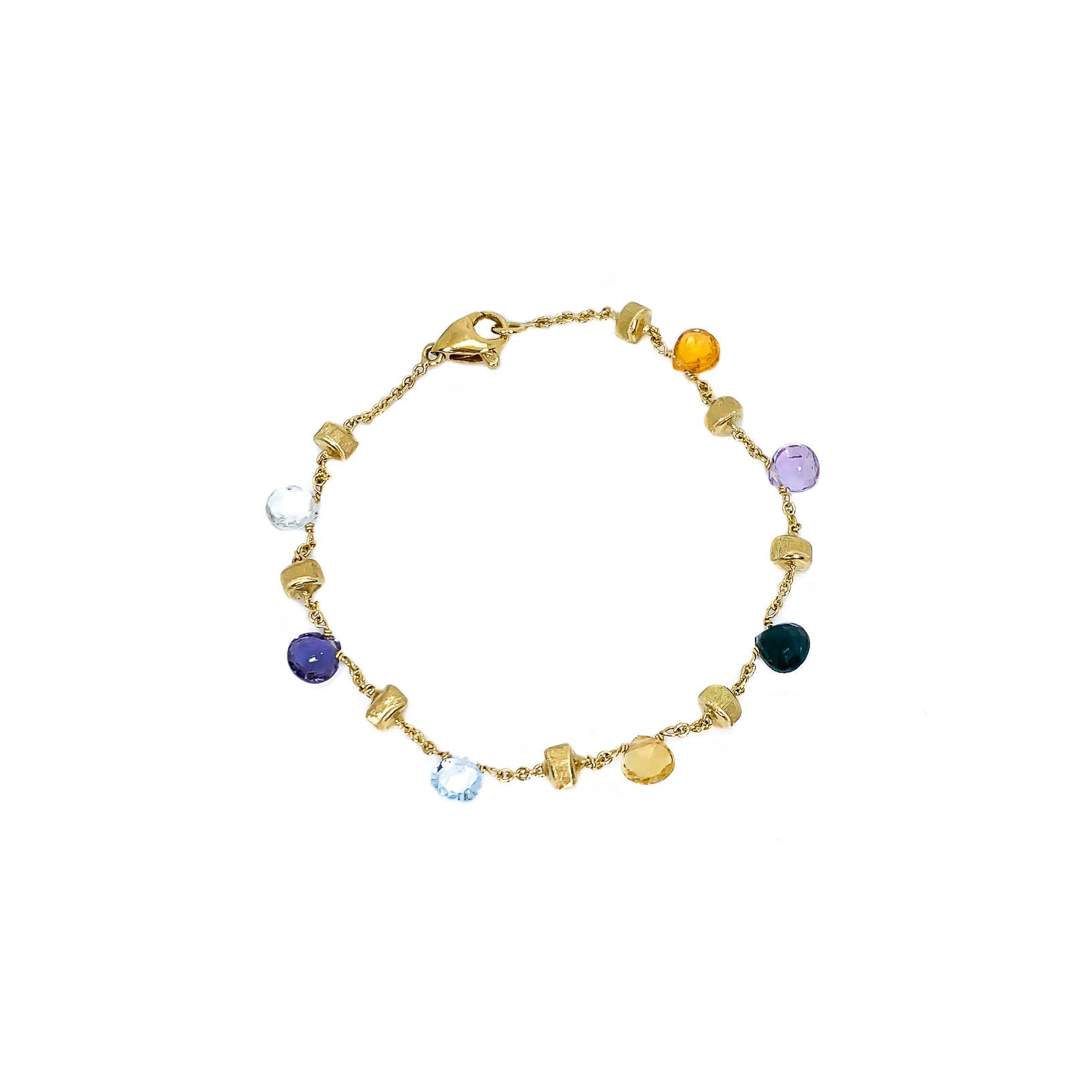 LUXENTER Bracciale Mantis In Cristallo Multicolore Con Rifinitura Oro Giallo 18 Carati