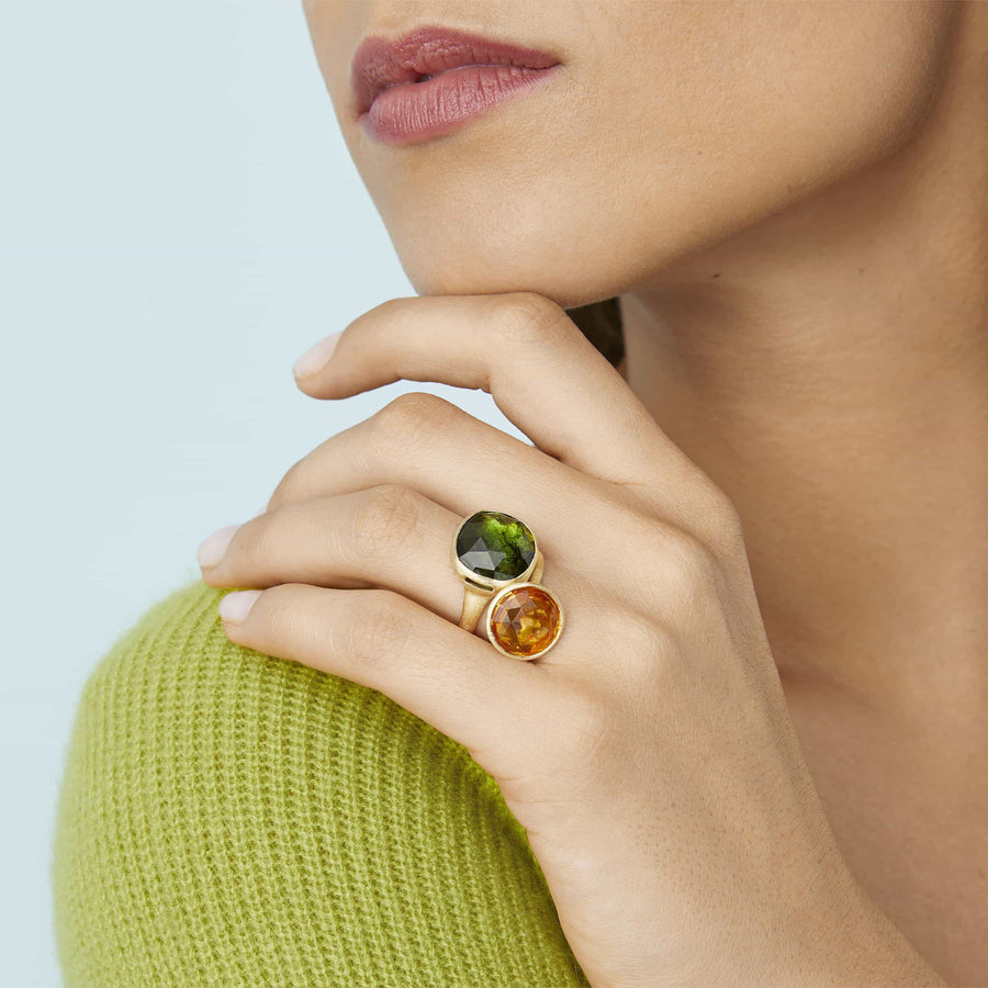 Anello con quarzo citrino-Jaipur Colore