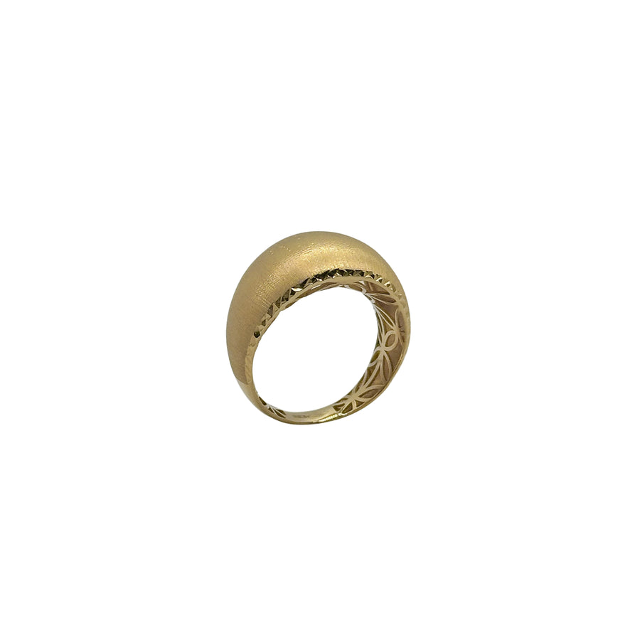 Anello satinato in oro giallo