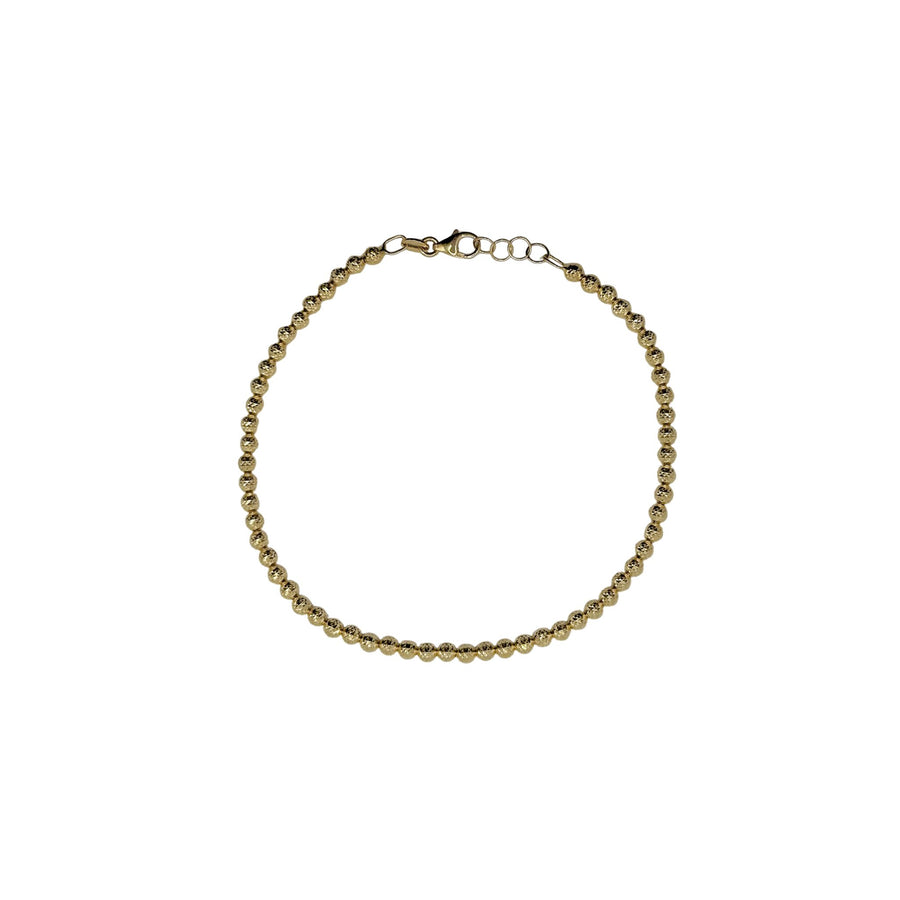 Bracciale sfere diamantate in oro giallo
