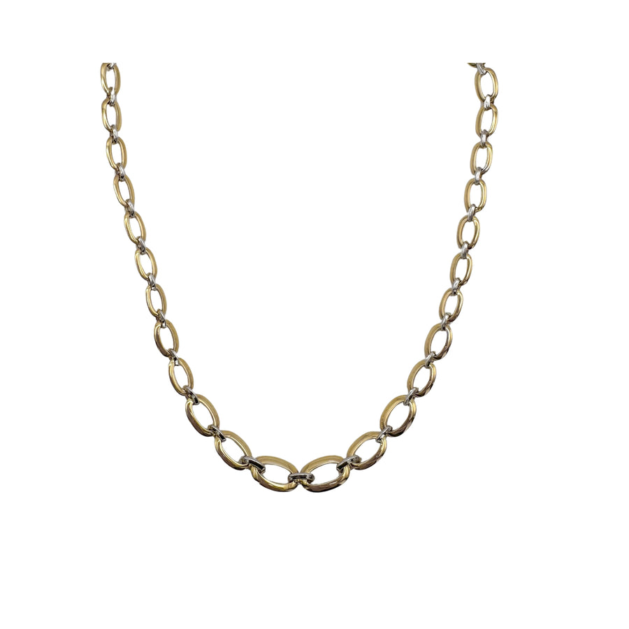 Collana maglia ovale in oro giallo