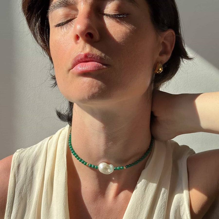 Core a Core collana - Agata Verde