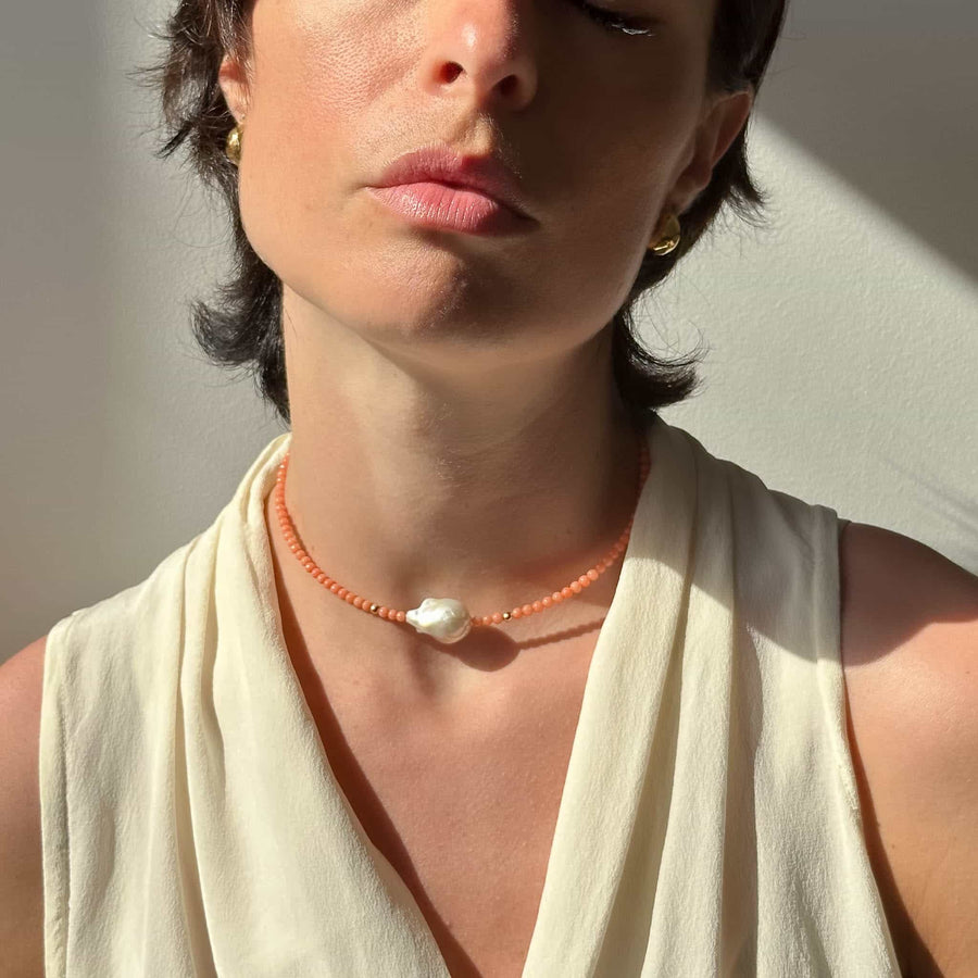 Core a Core collana - Corallo Rosa