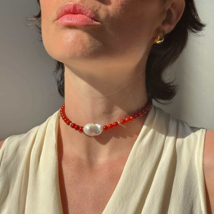 Core a Core collana - Corniola