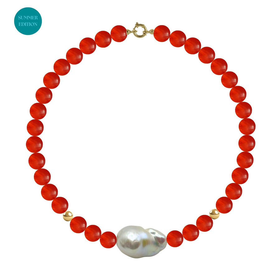 Core a Core collana - Corniola