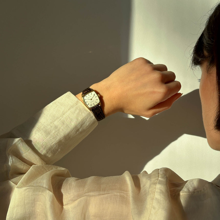 Orologio Longchamp in oro quadrante argento-Bulova