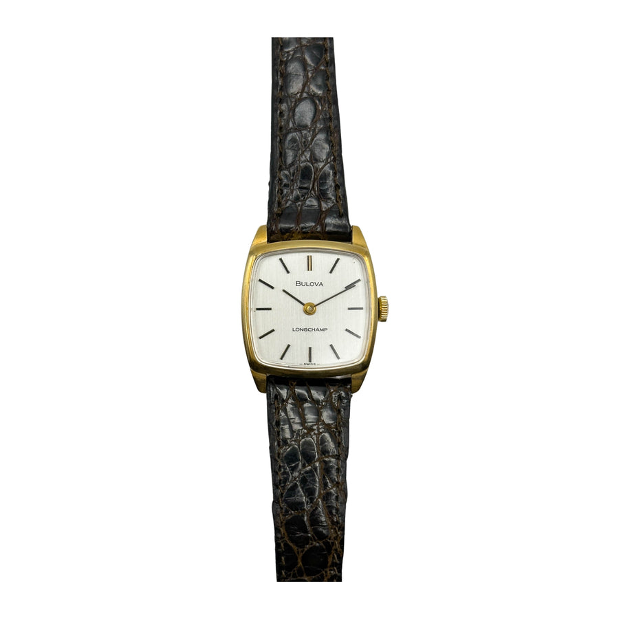 Orologio Longchamp in oro quadrante argento-Bulova