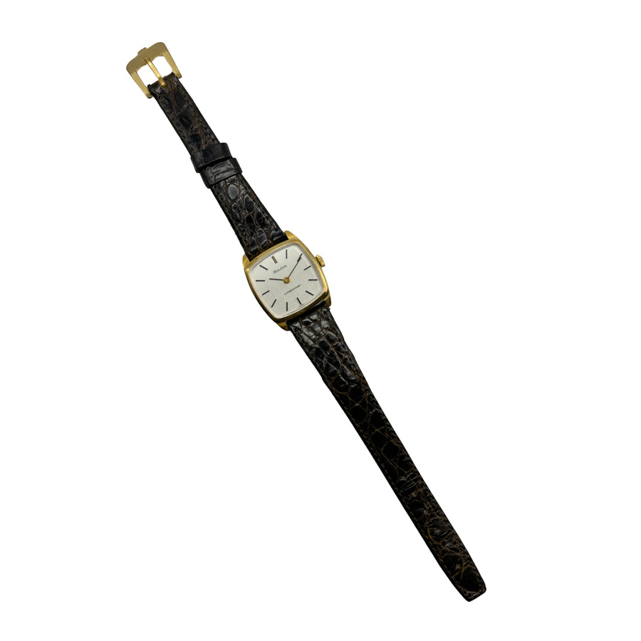 Orologio Longchamp in oro quadrante argento-Bulova