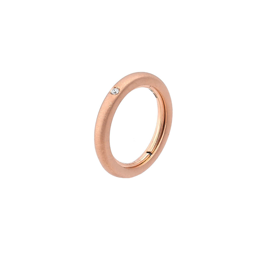 Anello solitario multimisura in oro rosa-Forever Stack Me