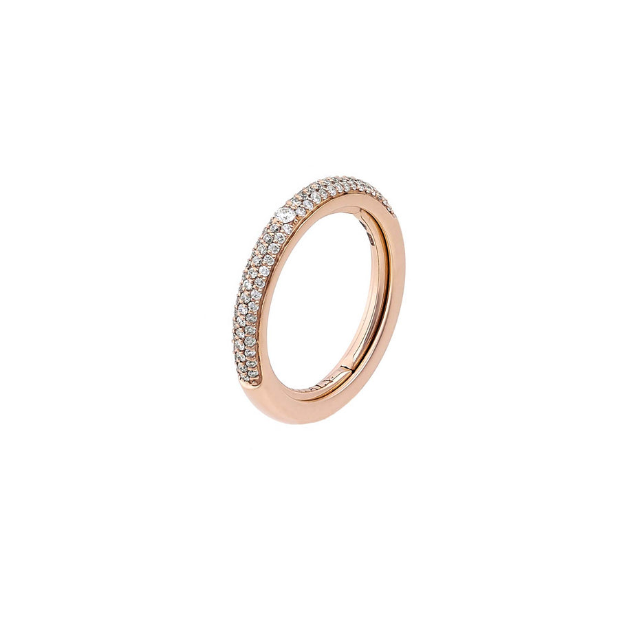 Anello multimisura in oro rosa e diamanti-Forever Stack Me Demi Pavé